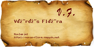 Vörös Flóra névjegykártya