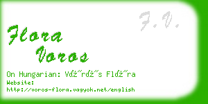 flora voros business card